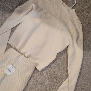 Altar'd State Cream Textured Knit Top